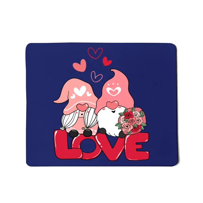 Love Romantic Gnome Couple Valentines Day Mousepad