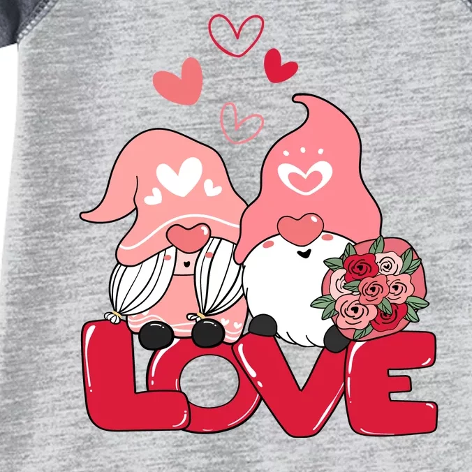 Love Romantic Gnome Couple Valentines Day Infant Baby Jersey Bodysuit