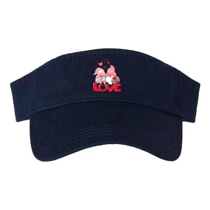 Love Romantic Gnome Couple Valentines Day Valucap Bio-Washed Visor