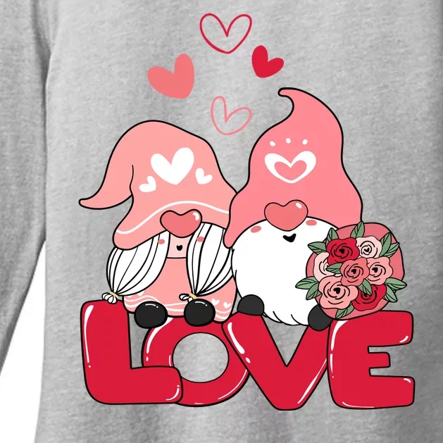 Love Romantic Gnome Couple Valentines Day Womens CVC Long Sleeve Shirt