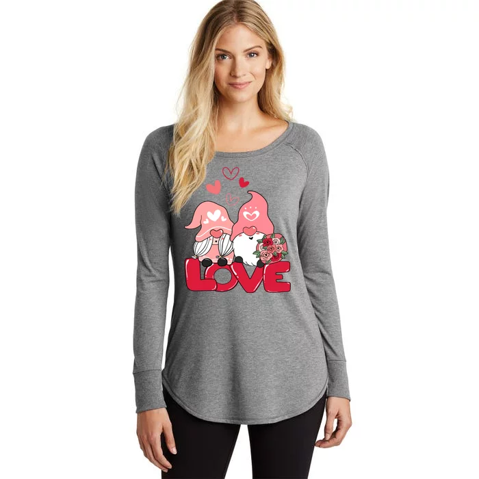 Love Romantic Gnome Couple Valentines Day Women's Perfect Tri Tunic Long Sleeve Shirt