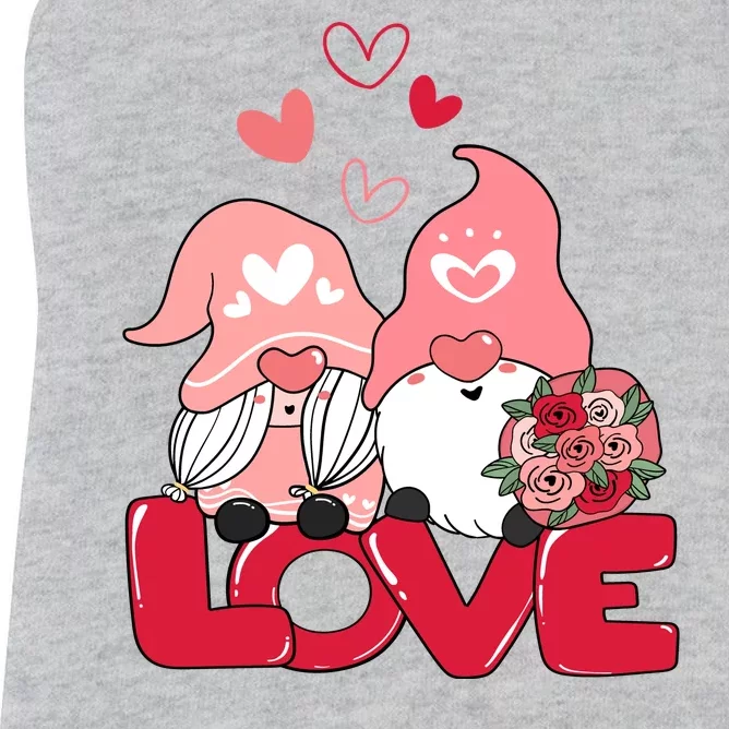 Love Romantic Gnome Couple Valentines Day Women's Racerback Tank