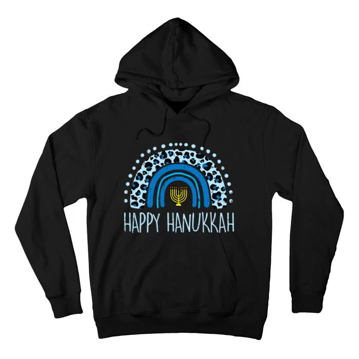 Leopard Rainbow Happy Hanukkah Chanukah Jew Tall Hoodie