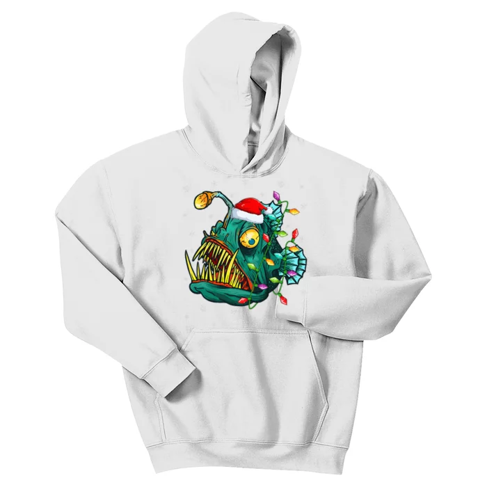 LightUp Reindeer Hat for Anglerfish Christmas Festivities Kids Hoodie