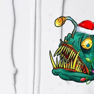 LightUp Reindeer Hat for Anglerfish Christmas Festivities Full Zip Hoodie