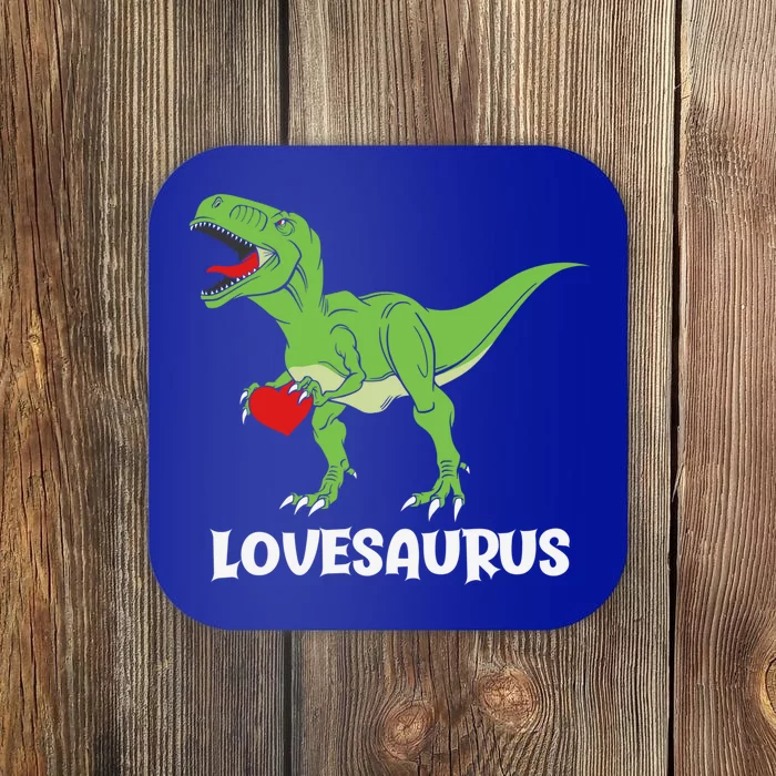 Lovesaurus Red Heart Valentines Day Funny Tfunny Giftrex Dinosaur Gift Coaster