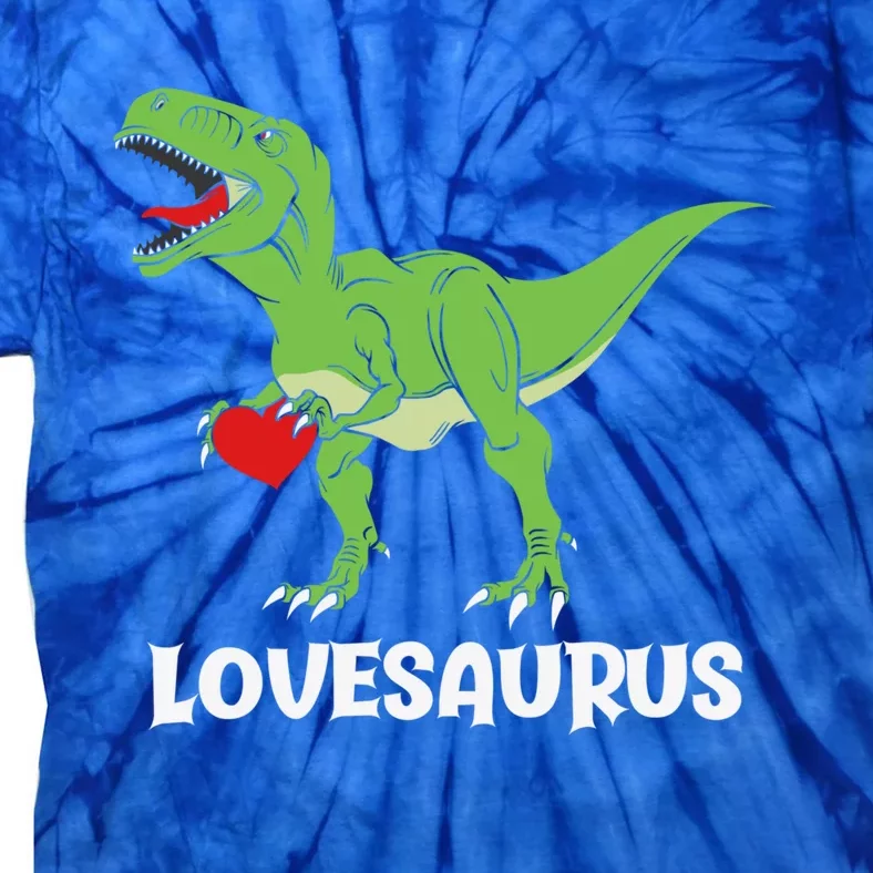 Lovesaurus Red Heart Valentines Day Funny Tfunny Giftrex Dinosaur Gift Tie-Dye T-Shirt