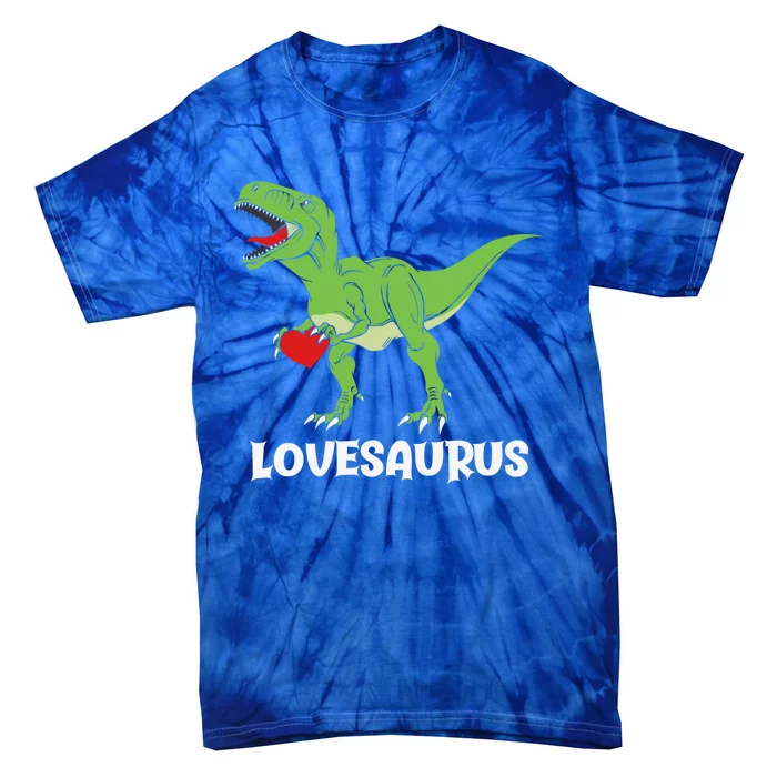 Lovesaurus Red Heart Valentines Day Funny Tfunny Giftrex Dinosaur Gift Tie-Dye T-Shirt