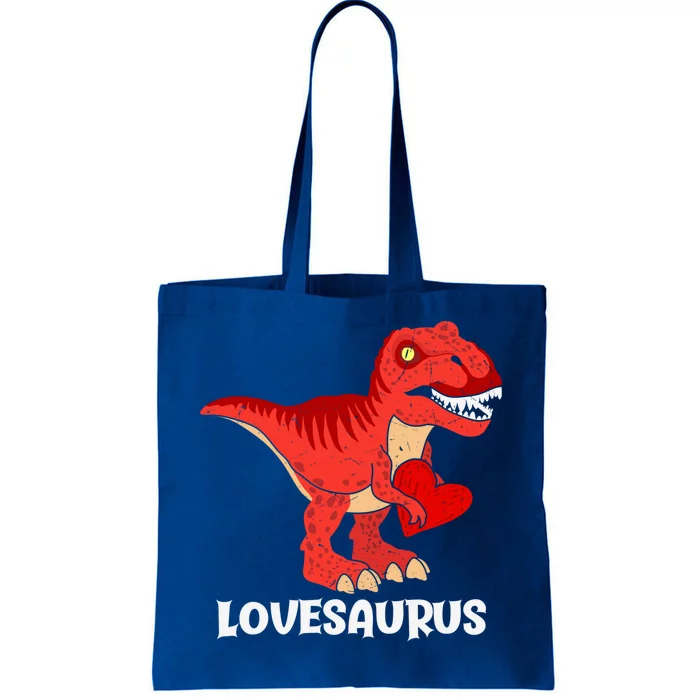 Lovesaurus Red Heart Valentines Day Funny Tcute Giftrex Dinosaur Gift Tote Bag