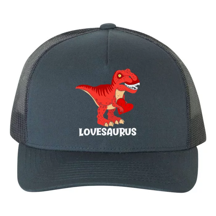 Lovesaurus Red Heart Valentines Day Funny Tcute Giftrex Dinosaur Gift Yupoong Adult 5-Panel Trucker Hat