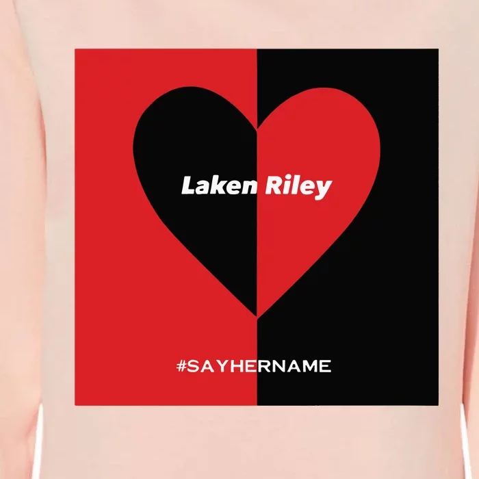 Laken Riley Heart Say Her Name Womens California Wash Sweatshirt