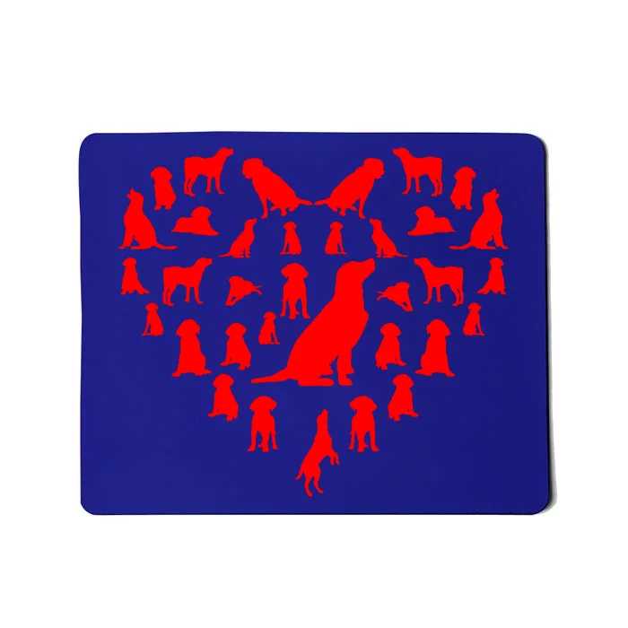 Labrador Retrievers Hearts Love Dog Lover Valentines Day Gift Mousepad