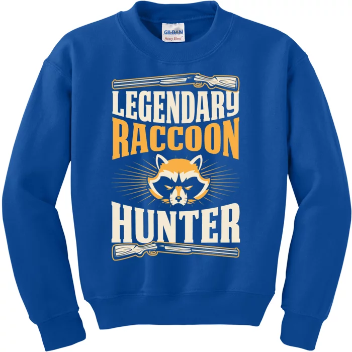 Legendary Raccoon Hunter Funny Best Hunting Dad Gift Kids Sweatshirt