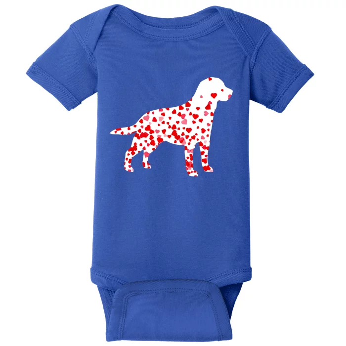 Labrador Retriever Heart Dog Valentine's Day Gift Baby Bodysuit