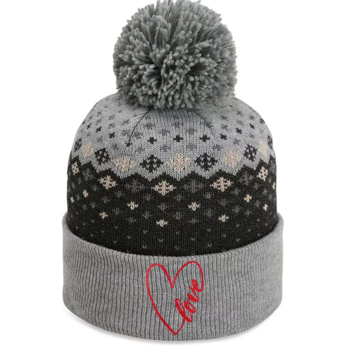 Love Romantic Heart The Baniff Cuffed Pom Beanie