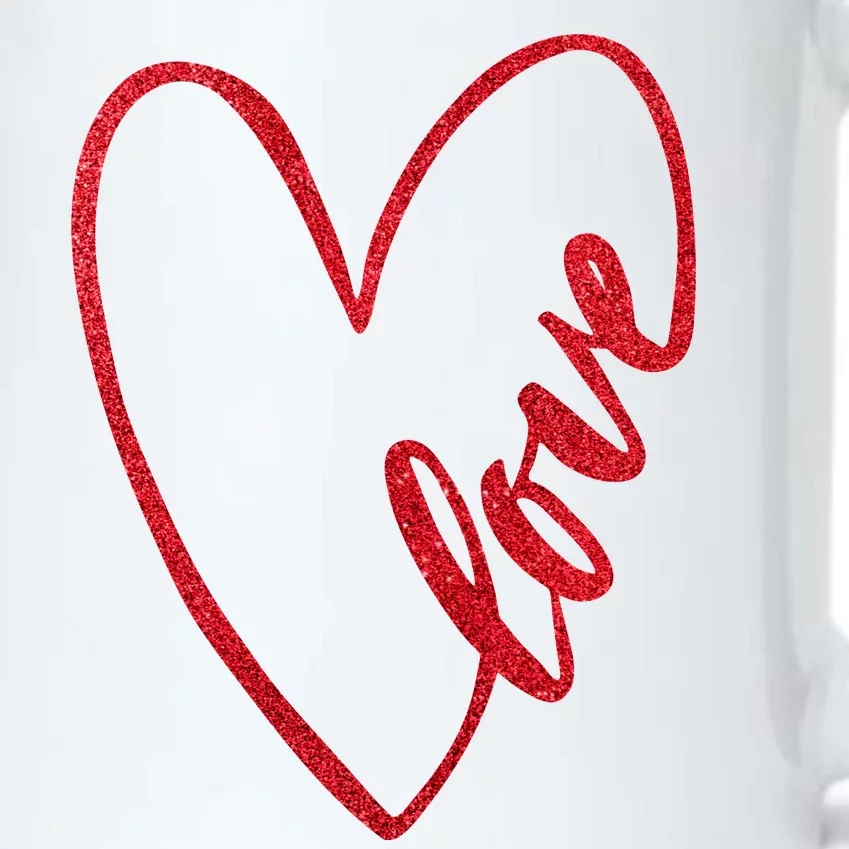 Love Romantic Heart Black Color Changing Mug