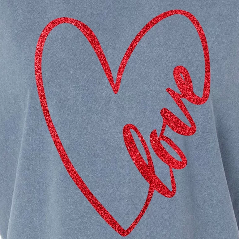 Love Romantic Heart Garment-Dyed Women's Muscle Tee