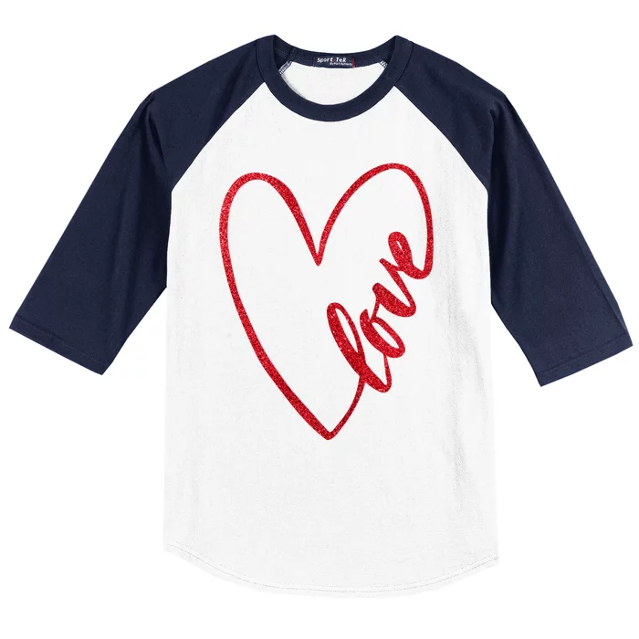 Love Romantic Heart Baseball Sleeve Shirt