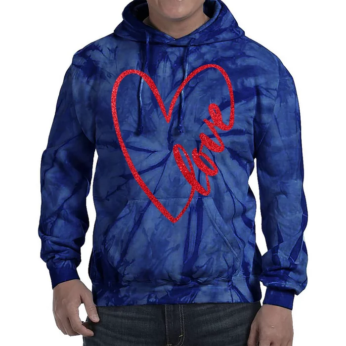 Love Romantic Heart Tie Dye Hoodie