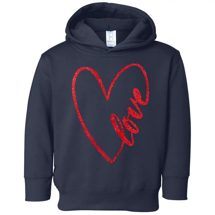 Love Romantic Heart Toddler Hoodie