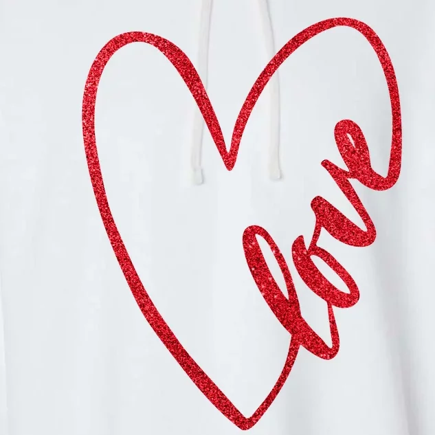 Love Romantic Heart Garment-Dyed Fleece Hoodie