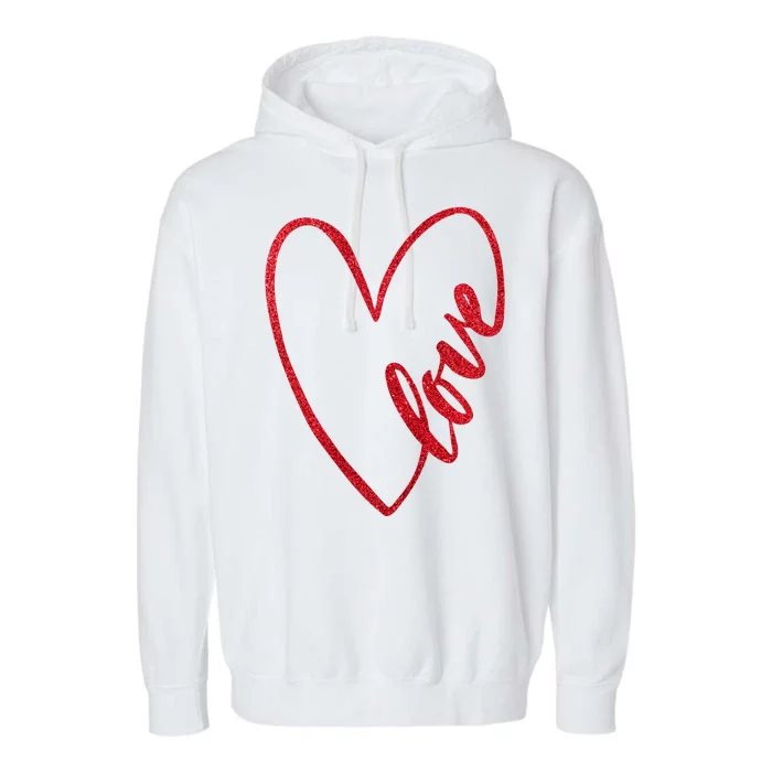 Love Romantic Heart Garment-Dyed Fleece Hoodie