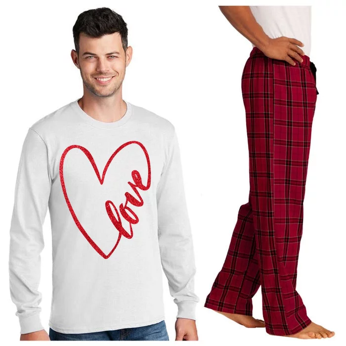 Love Romantic Heart Long Sleeve Pajama Set