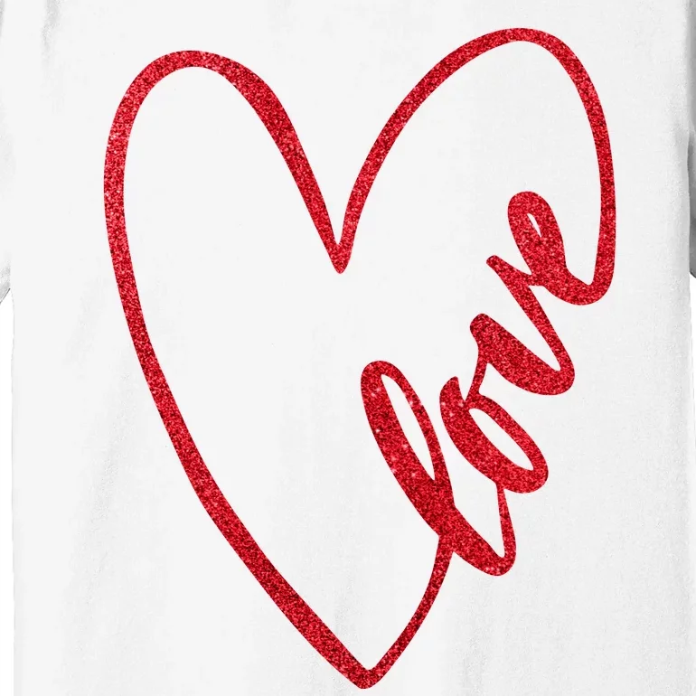 Love Romantic Heart Premium T-Shirt