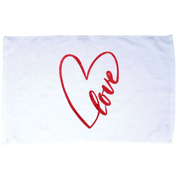 Love Romantic Heart Microfiber Hand Towel