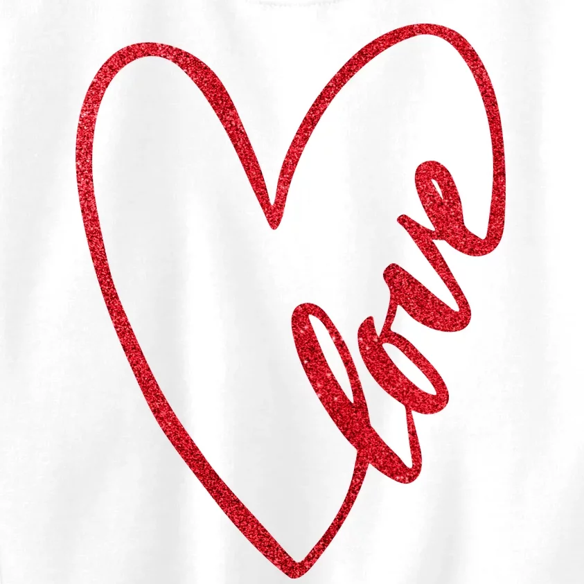 Love Romantic Heart Kids Sweatshirt