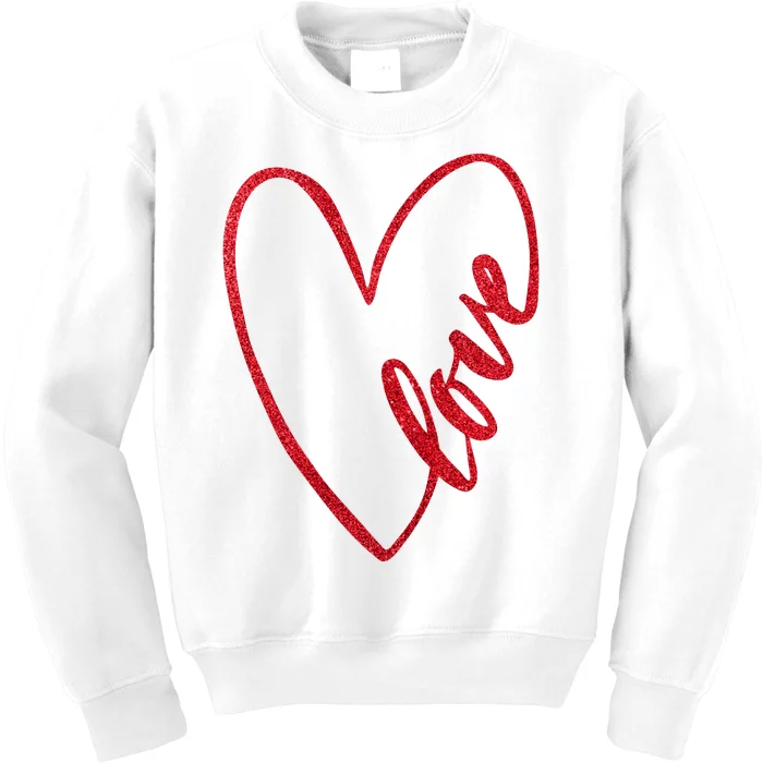 Love Romantic Heart Kids Sweatshirt