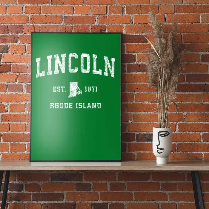 Lincoln Rhode Island Ri Vintage Athletic Sports Poster