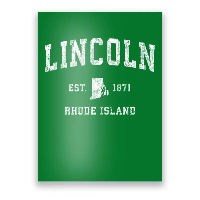 Lincoln Rhode Island Ri Vintage Athletic Sports Poster