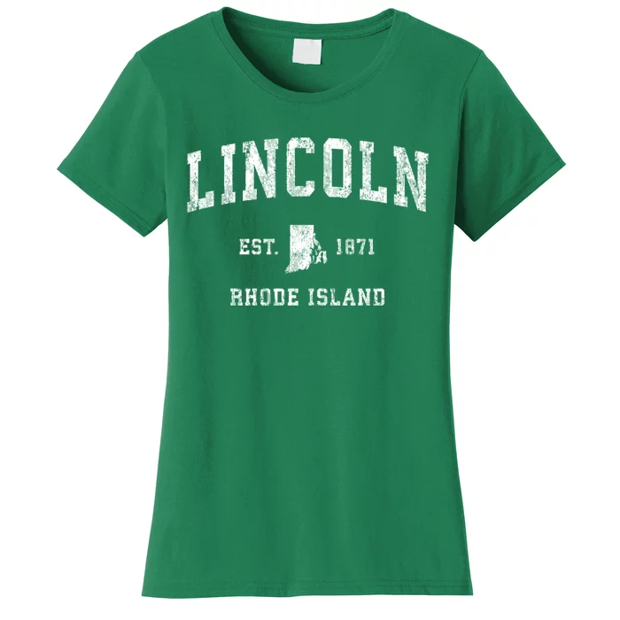 Lincoln Rhode Island Ri Vintage Athletic Sports Women's T-Shirt