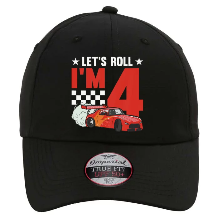 Let's Roll I'm 4 Racer 4th Birthday Racing Car Driver The Original Performance Cap