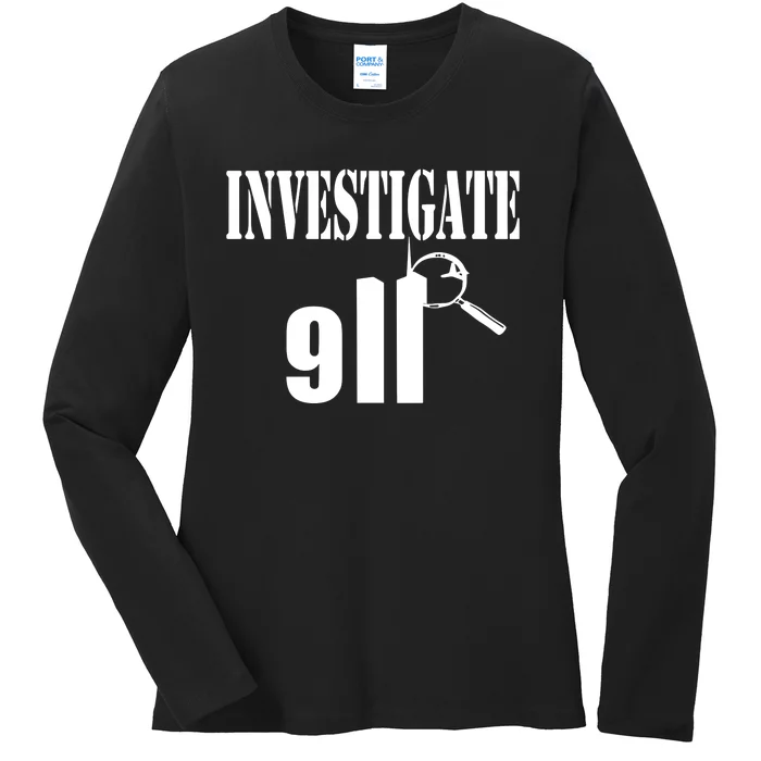 Luke Rudkowski Investigate 911 Ladies Long Sleeve Shirt