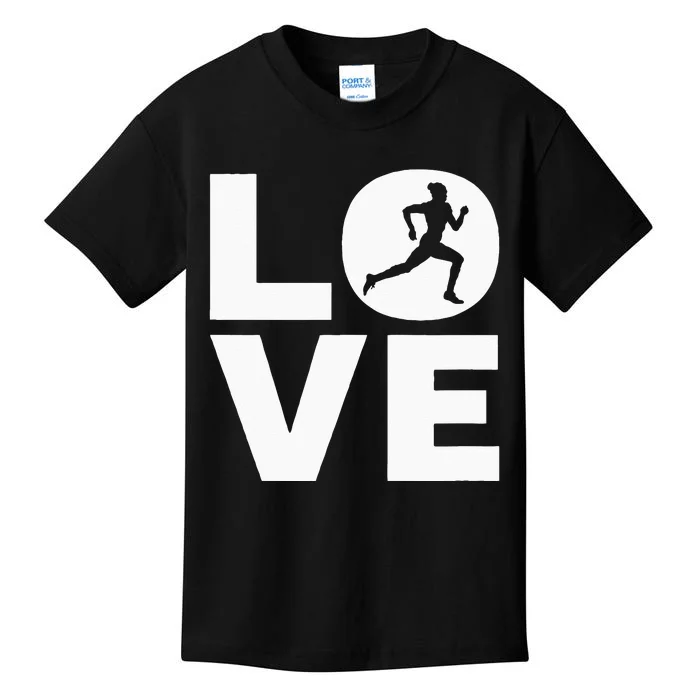 Love Running I Love To Run Runners & Joggers Gift Kids T-Shirt