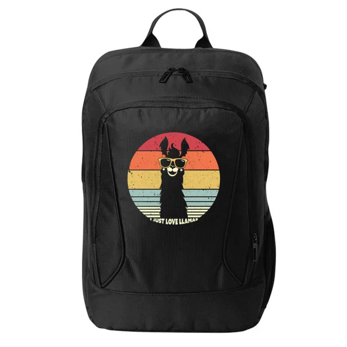 Llama Retro I Just Love Llamas Gift City Backpack