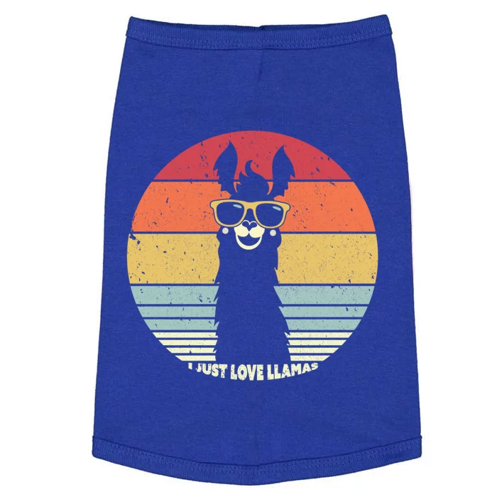 Llama Retro I Just Love Llamas Gift Doggie Tank