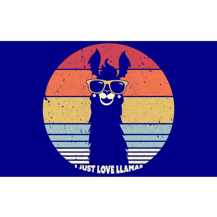 Llama Retro I Just Love Llamas Gift Bumper Sticker