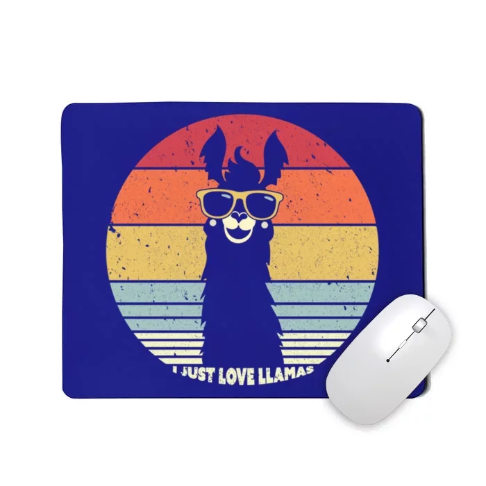 Llama Retro I Just Love Llamas Gift Mousepad