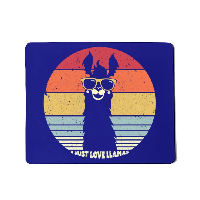 Llama Retro I Just Love Llamas Gift Mousepad