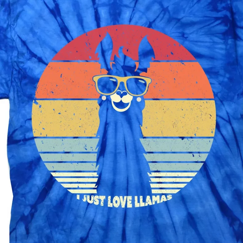 Llama Retro I Just Love Llamas Gift Tie-Dye T-Shirt