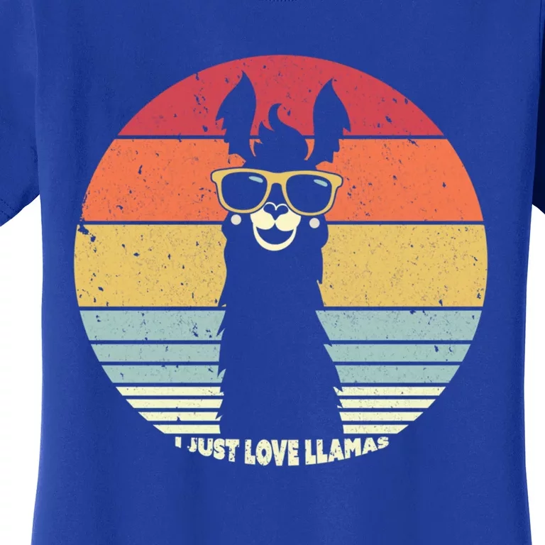 Llama Retro I Just Love Llamas Gift Women's T-Shirt