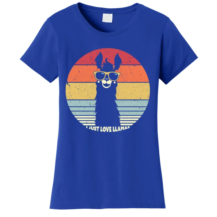 Llama Retro I Just Love Llamas Gift Women's T-Shirt