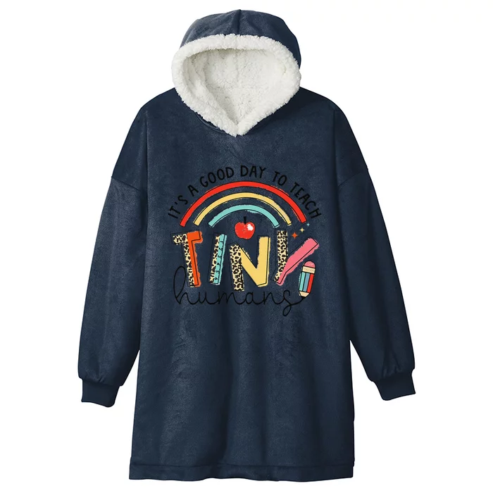 Leopard Rainbow Its A Good Day To Teach Tiny Humans Teacher Hooded Wearable Blanket