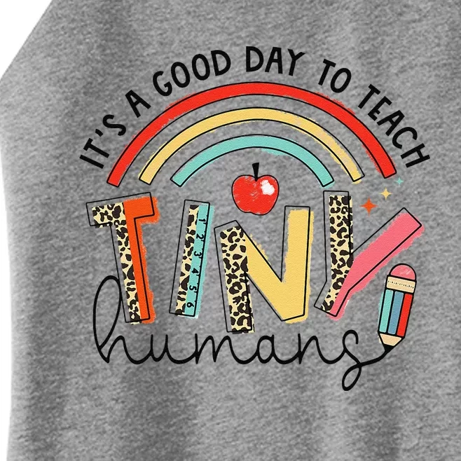 Leopard Rainbow Its A Good Day To Teach Tiny Humans Teacher Women’s Perfect Tri Rocker Tank