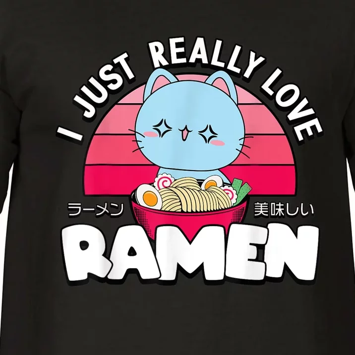 Love Ramen Japanese Gift Anime Shirt Girls Manga Kawaii Cat Comfort Colors T-Shirt