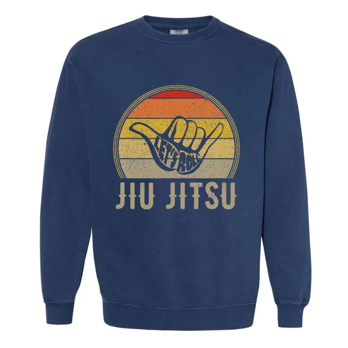 LetS Roll Jiu Jitsu Hand Vintage Sunset Garment-Dyed Sweatshirt