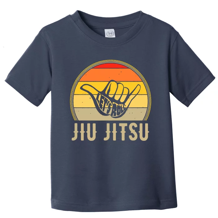 Let's Roll Jiu Jitsu Hand Vintage Sunset Funny Martial Arts Toddler T-Shirt